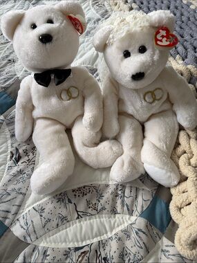 Ty White Wedding Bear Duo - Bride & Groom Plush